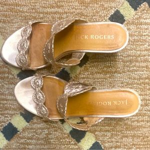 Jack Rogers rose gold sandals!